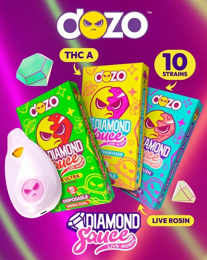 DOZO 5G DIAMOND SAUCE LIVE ROSIN DELTA VAPE